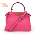 Fendi Peekaboo Mini Selleria Grained Leather Pink Rank A