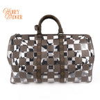 Louis Vuitton Keepall Bandoulière 50 Monogram Chess Brown/Clear Rank A