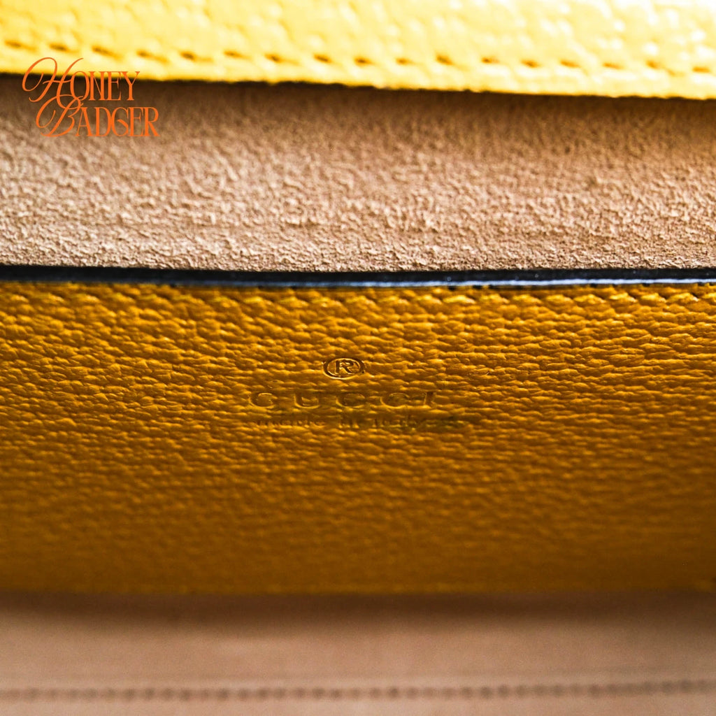 Gucci Diana Mini Leather Yellow Rank S
