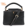 Louis Vuitton Capucines BB Taurillon Leather Black Pink Trim Rank A