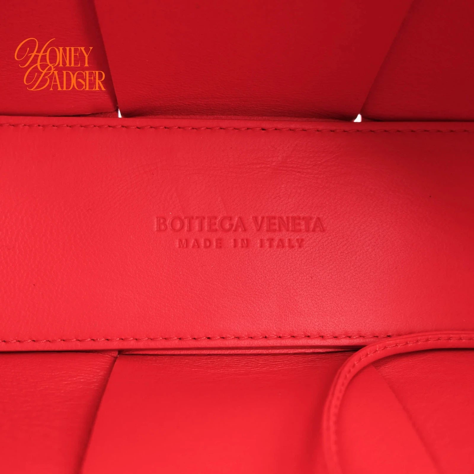 Bottega Veneta Arco Tote Mini Intrecciato Leather Red 2WAY Bag