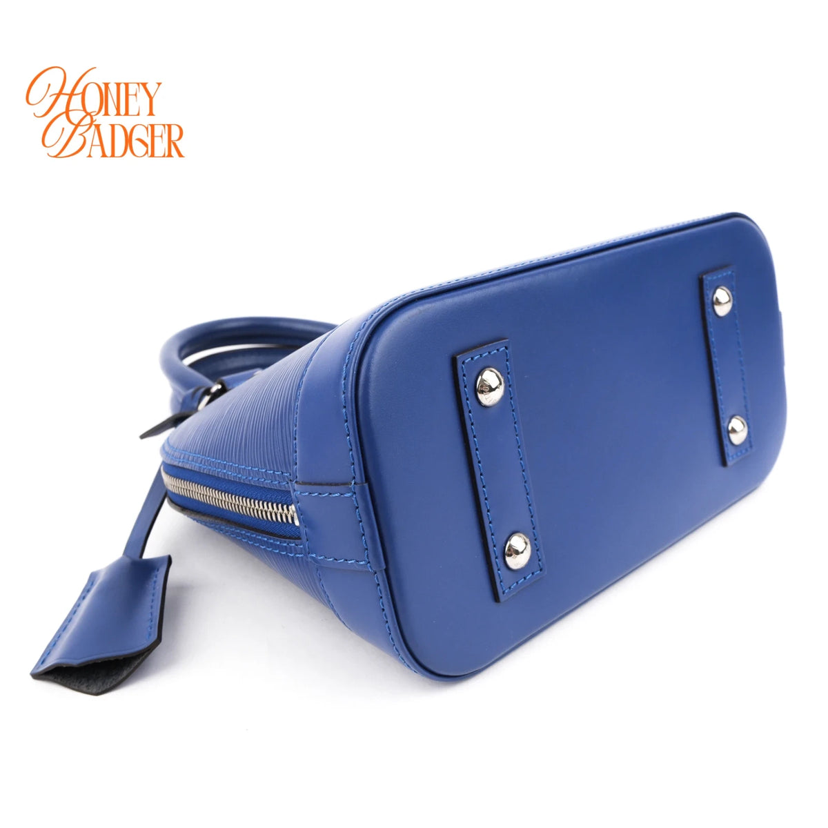Louis Vuitton Alma BB Epi Leather Indigo Blue Silver Hardware Rank A