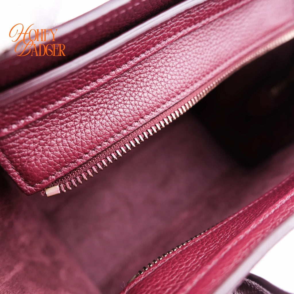Celine Luggage Nano Red Leather Rank A