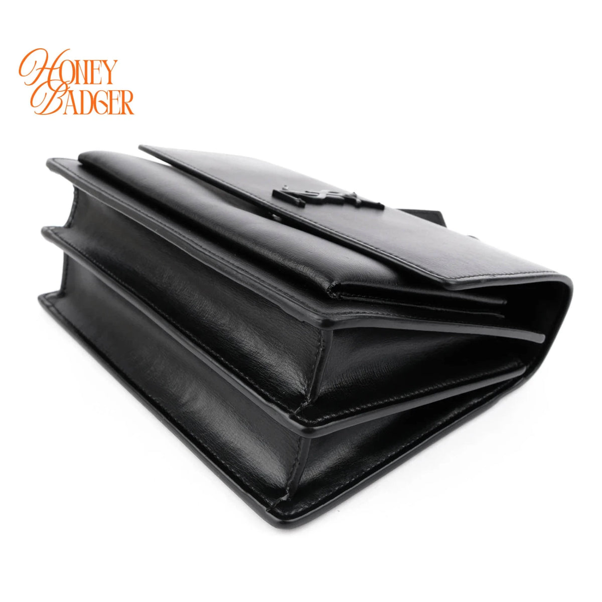 Saint Laurent Sunset Medium Smooth Leather Black Black Hardware Rank A