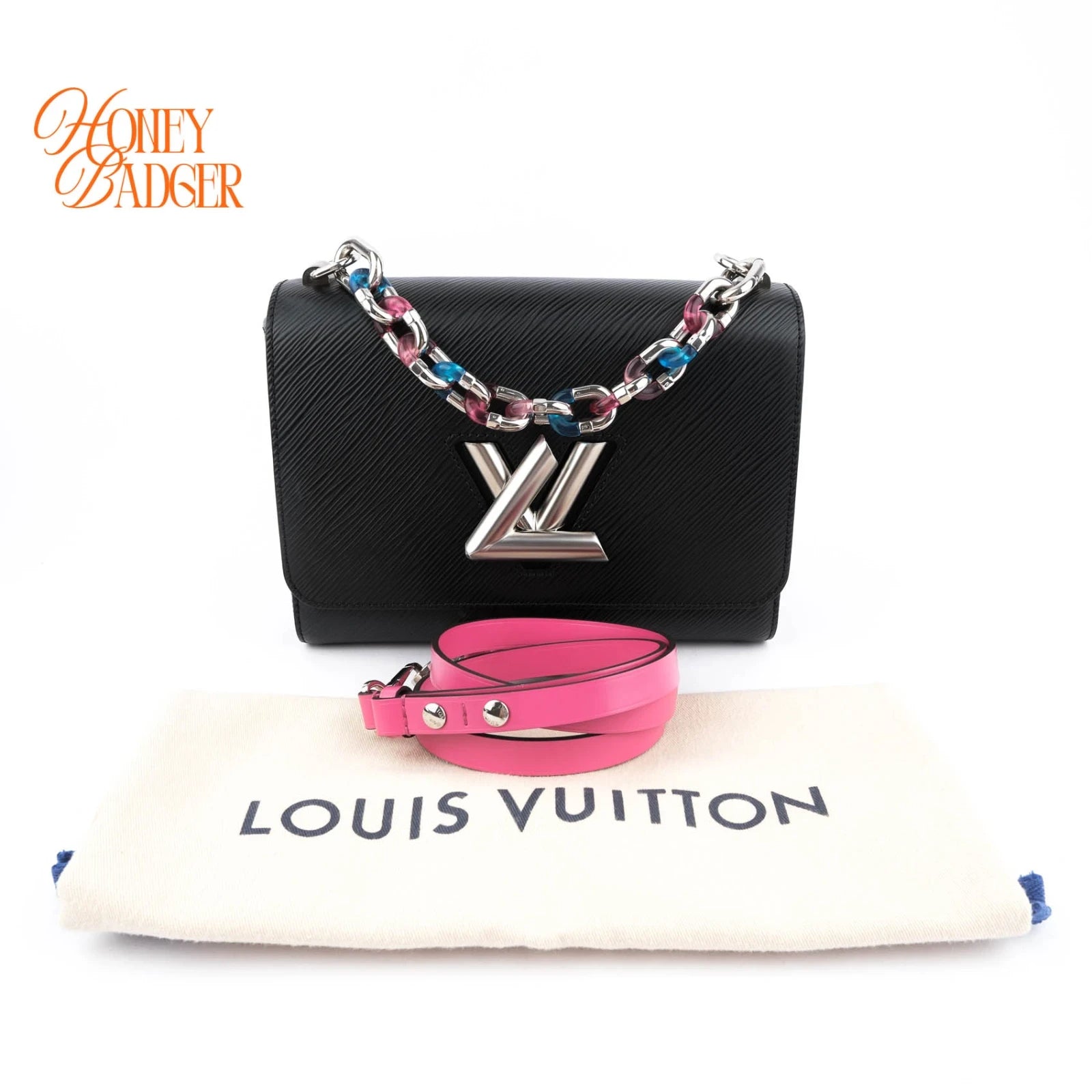 Louis Vuitton Twist MM Epi Leather Black Rank A