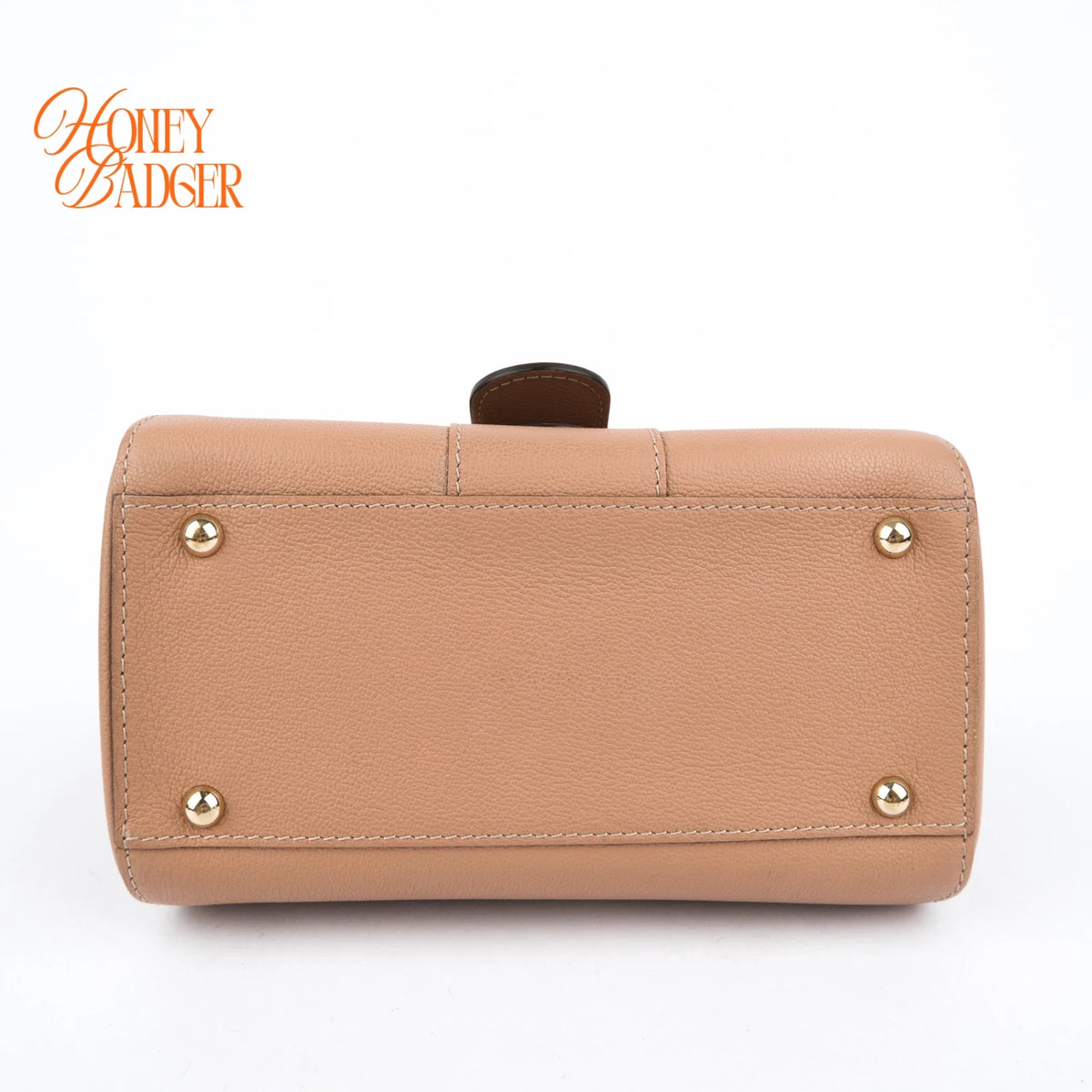 Delvaux Brillant Mini Grained Calfskin Beige Silver Hardware Rank AB