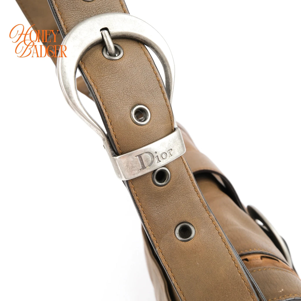 Dior Gaucho Vintage Leather Brown Rank B