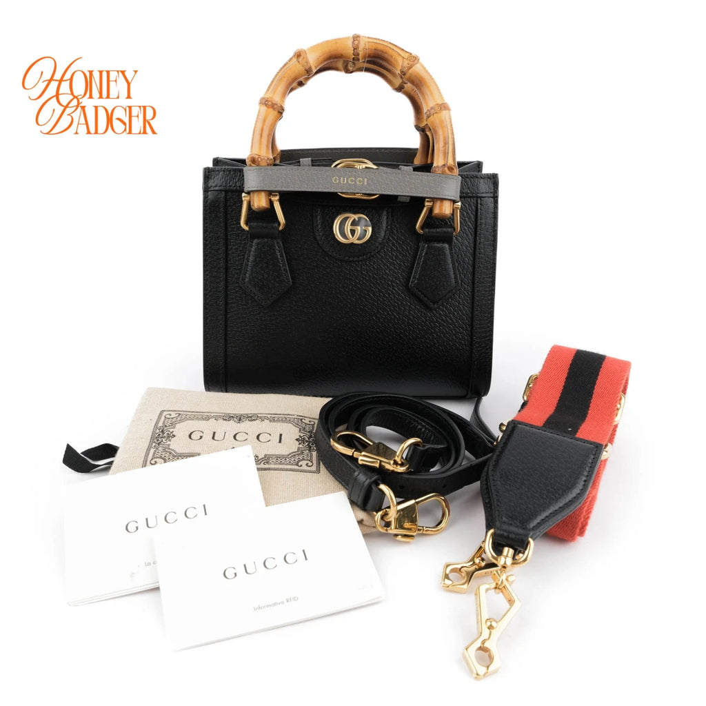 Gucci Diana Mini Leather Black Rank S