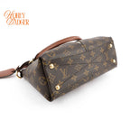 Louis Vuitton V Tote BB Monogram Brown 2Way Handbag K1740 Rank A