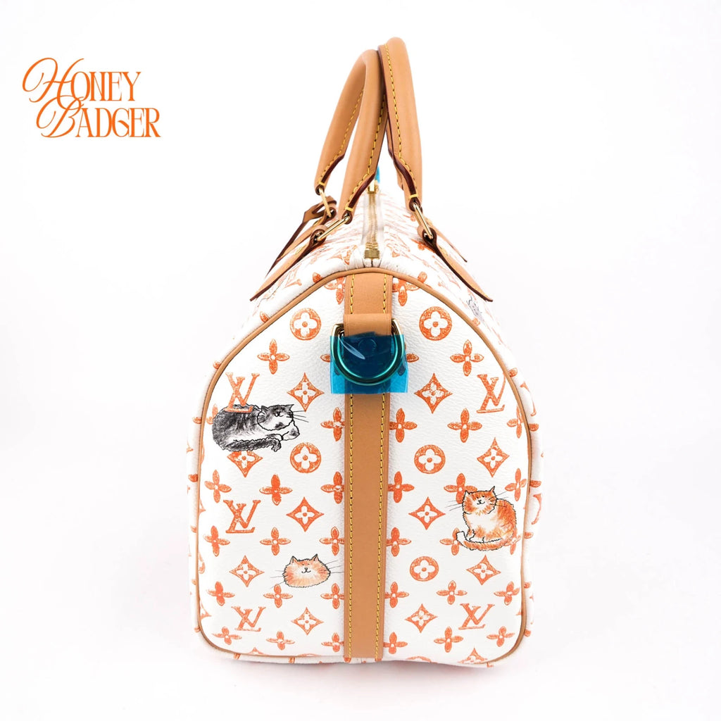 Louis Vuitton x Grace Coddington Speedy Bandoulière 30 Catogram White Orange Rank S