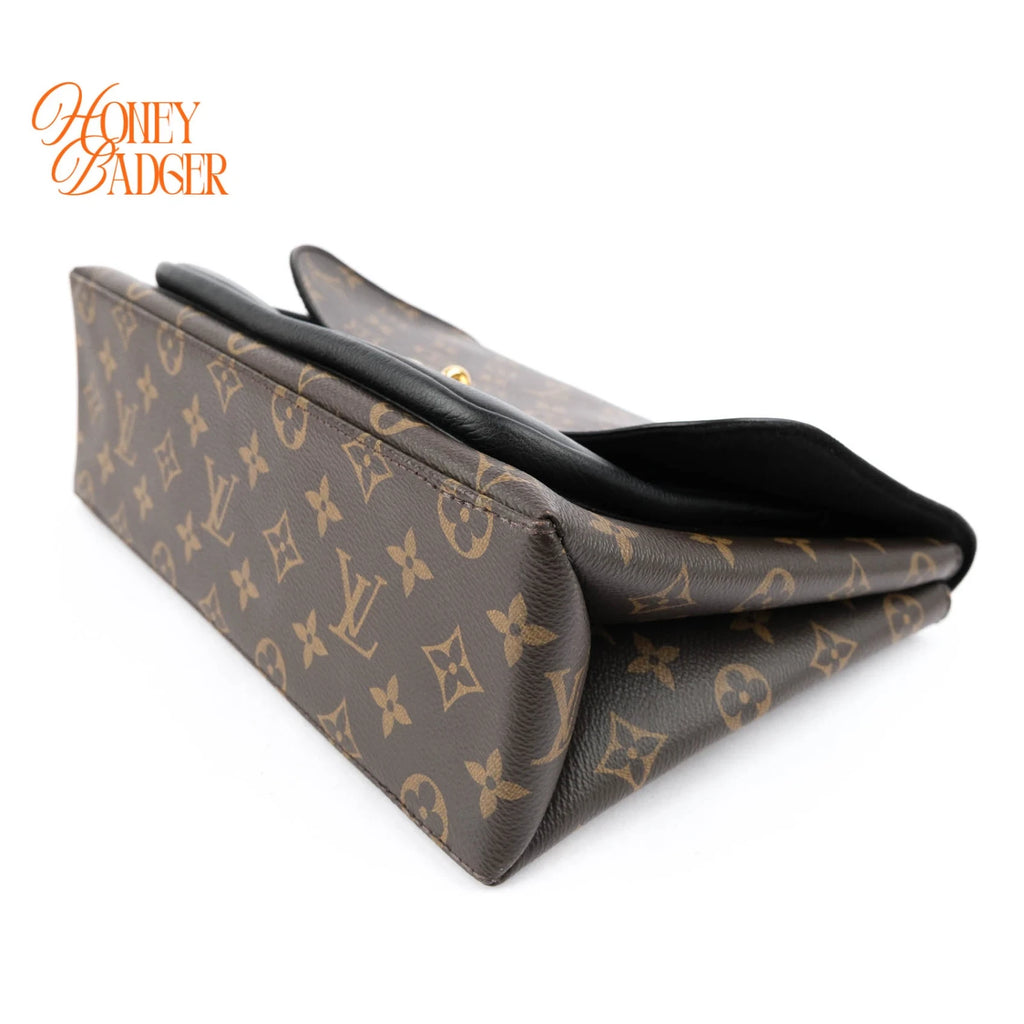 Louis Vuitton Marignan Monogram Canvas Noir Leather Gold Hardware Rank A