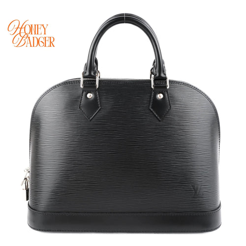 Louis Vuitton Alma PM Epi Leather Black Silver Hardware Rank A