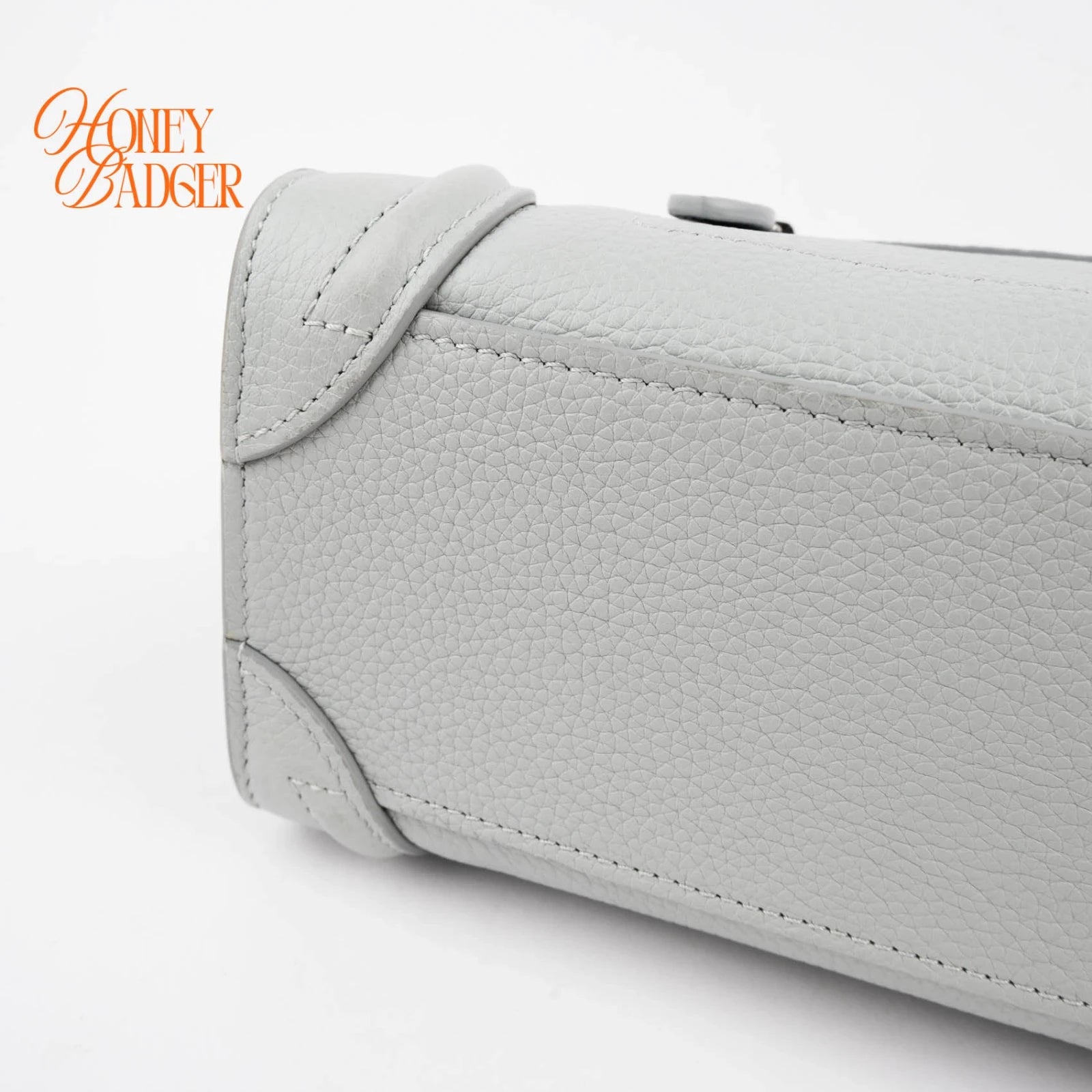 Celine Luggage Nano in gray leather, Grade A condition.