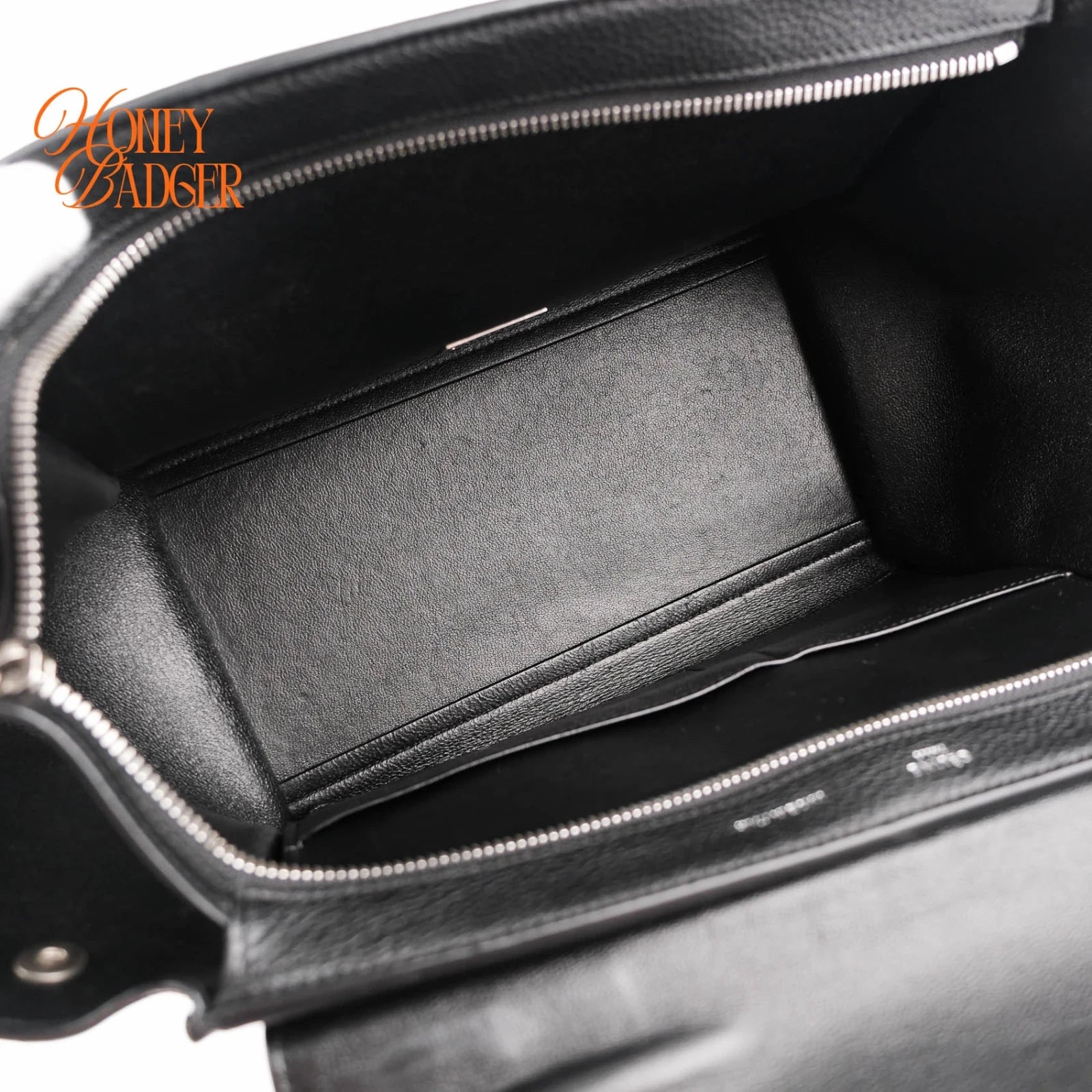 Celine Trapeze Black Grained Leather Rank A