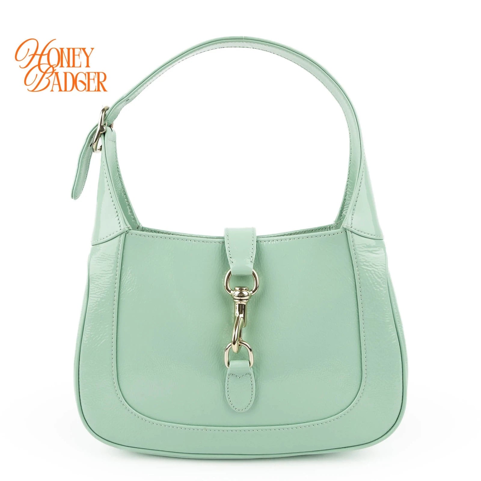 Gucci Jackie 1961 Medium Patent Leather Mint Green Rank A