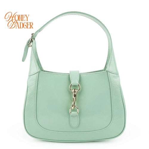 Gucci Jackie 1961 Medium Patent Leather Mint Green Rank A