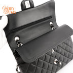 Chanel Classic Flap Medium Black Lambskin Rank A