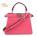 Fendi Peekaboo ISeeU Petite Smooth Leather Pink Silver Hardware Rank AB