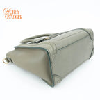 Celine Luggage Nano Smooth Leather Light Green Gold Hardware Rank A
