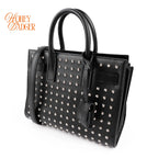 Saint Laurent Sac de Jour Nano Studded Black Leather 2Way Bag M1763 Rank A