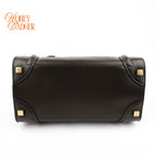 Celine Luggage Medium Grained Calfskin Brown Rank A