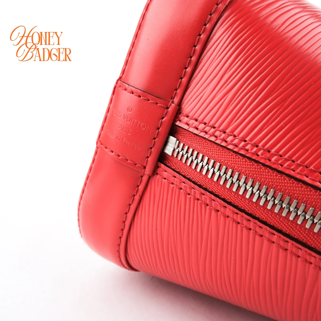 Louis Vuitton Alma PM Epi Leather Coquelicot Red Silver Hardware Rank AB