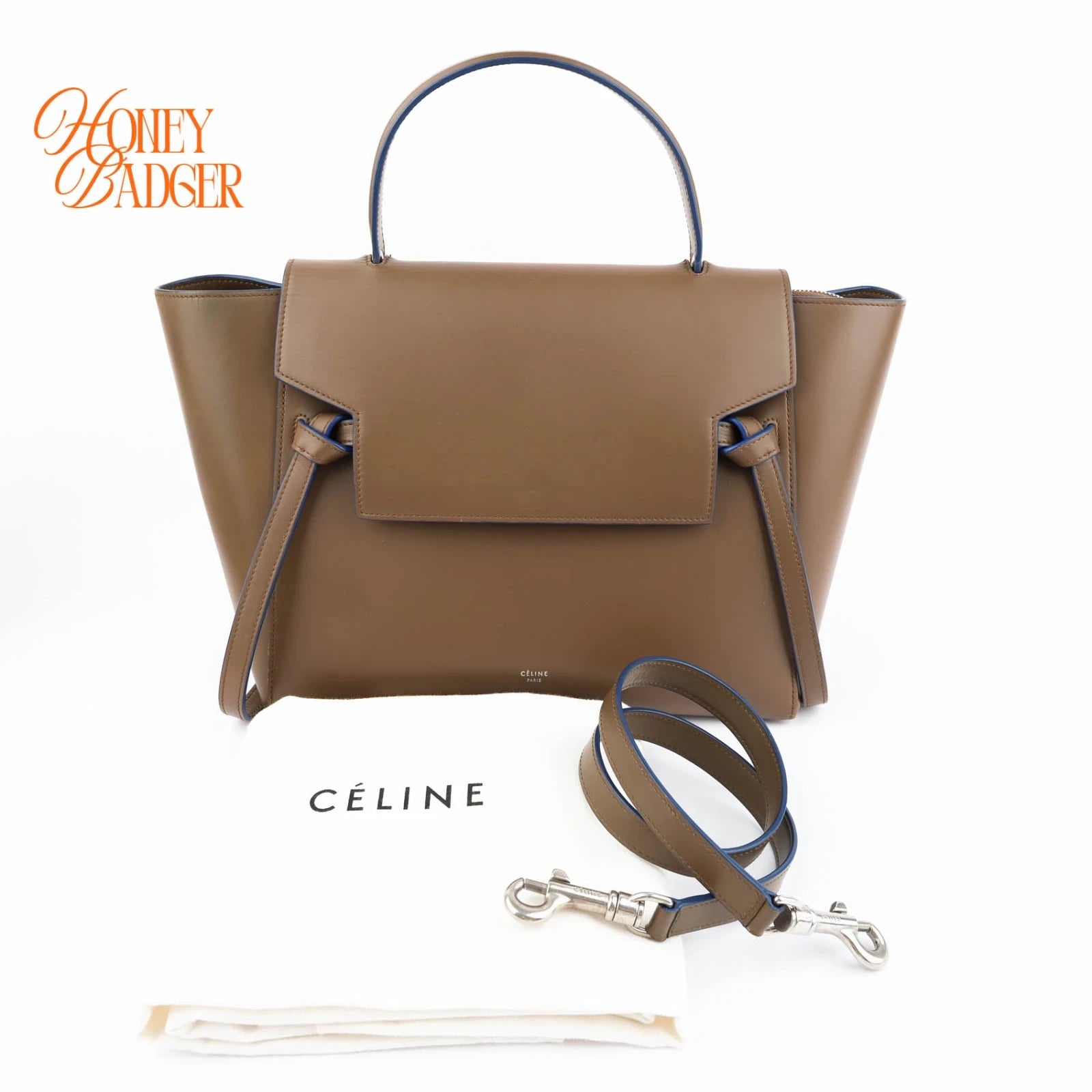 Celine Belt Bag Mini Smooth Leather Brown Rank A