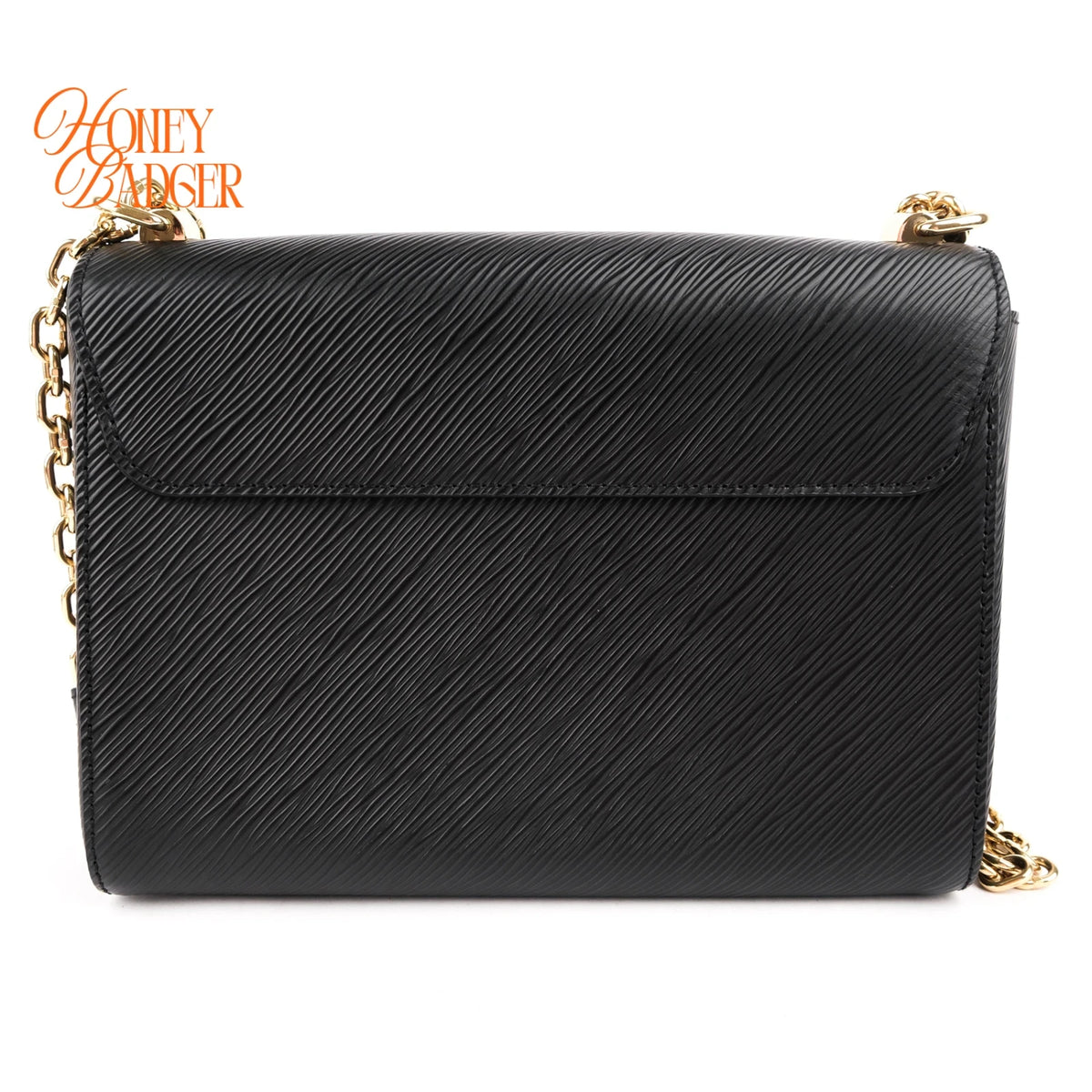 Louis Vuitton Twist MM Noir Epi Leather Chain Shoulder Bag Rank AB