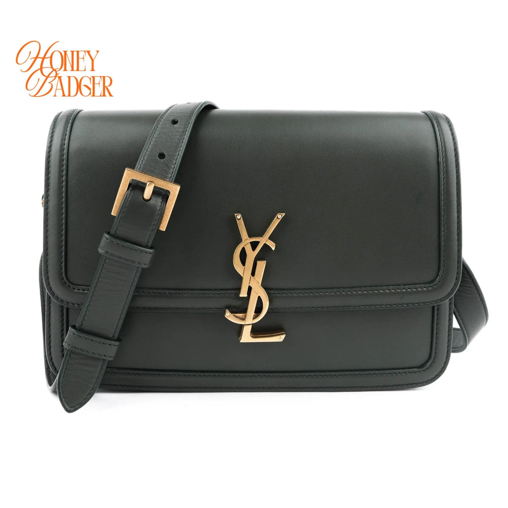 Saint Laurent Solferino Leather Green Rank A