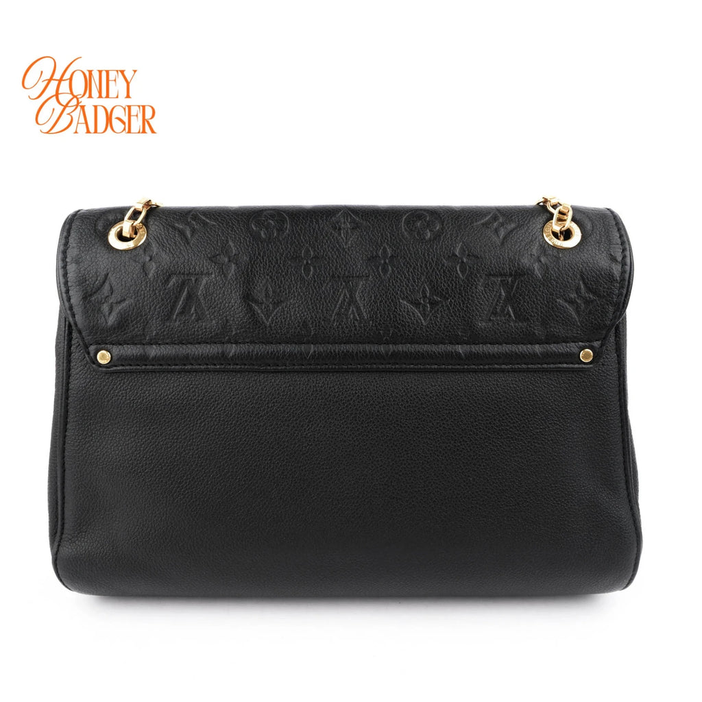 Louis Vuitton Saint-Germain MM Monogram Empreinte Noir Gold Hardware Rank A