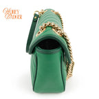 Gucci GG Marmont Small Green Leather Rank S