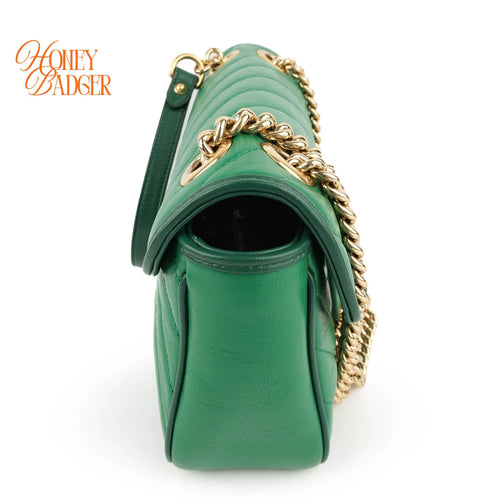 Gucci GG Marmont Small Green Leather Rank S
