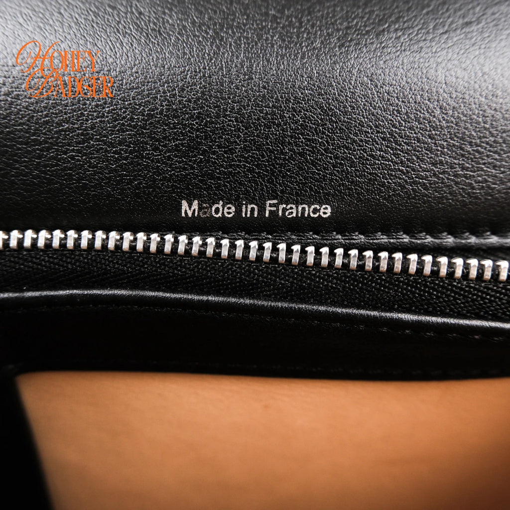 Delvaux Tempête MM Black Calfskin 2Way Top Handle Shoulder Bag Rank A