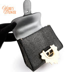 Delvaux Brillant Micro Golden Glory Stingray Leather Black Antique Gold Hardware Rank A
