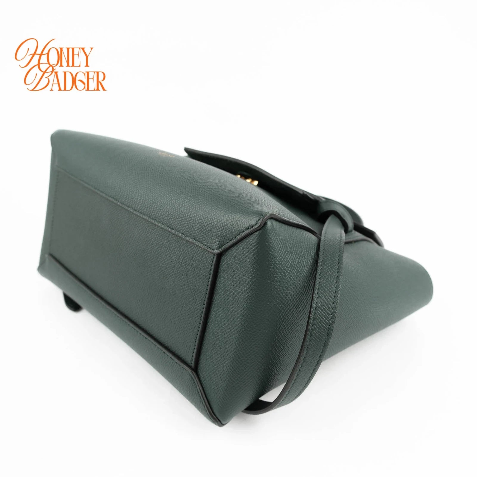 Celine Belt Bag Medium Dark Green Leather Grade A
