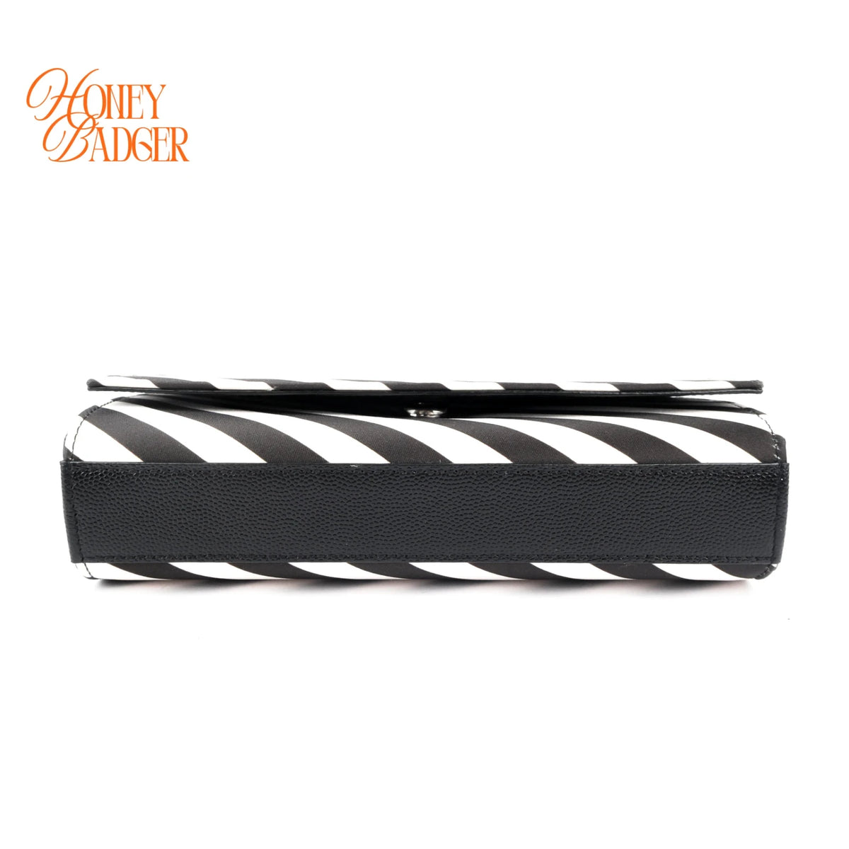 Saint Laurent Kate Small Striped Fabric Black/White Rank A