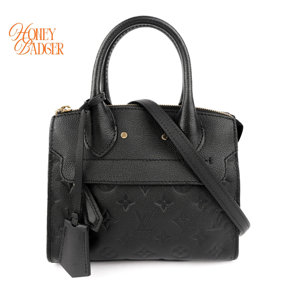 Louis Vuitton Pont Neuf Monogram Empreinte Leather Black Rank A