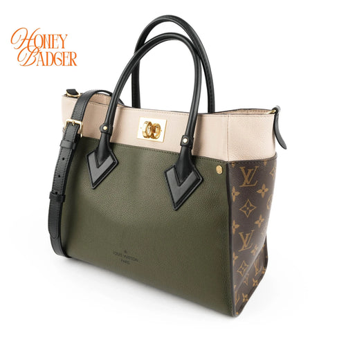 Louis Vuitton On My Side MM Monogram & Leather 2WAY Handbag Green