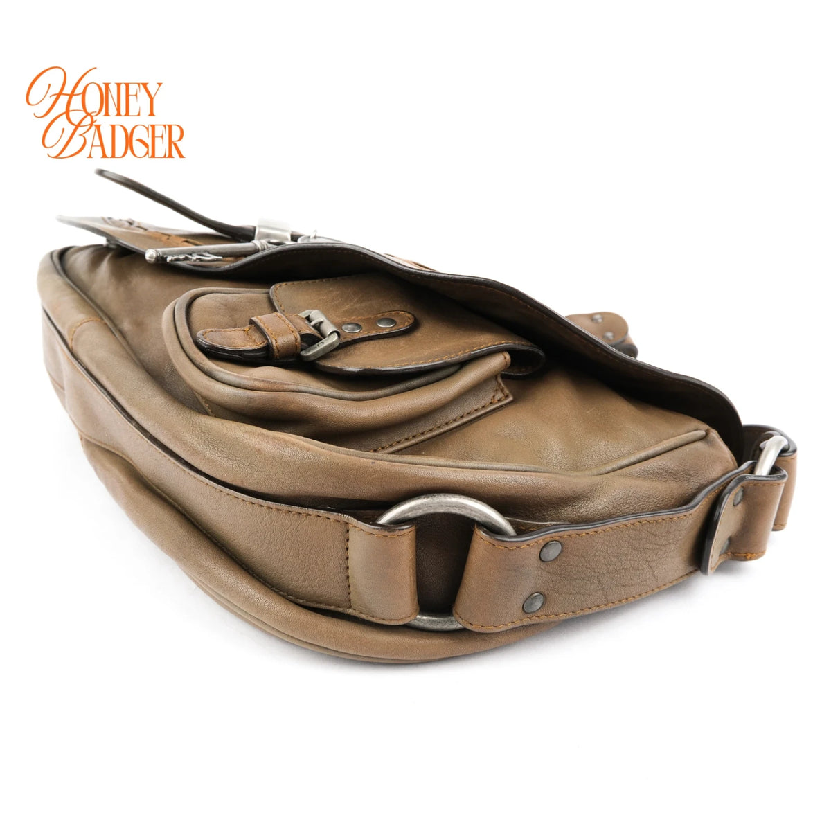 Dior Gaucho Vintage Leather Brown Rank B