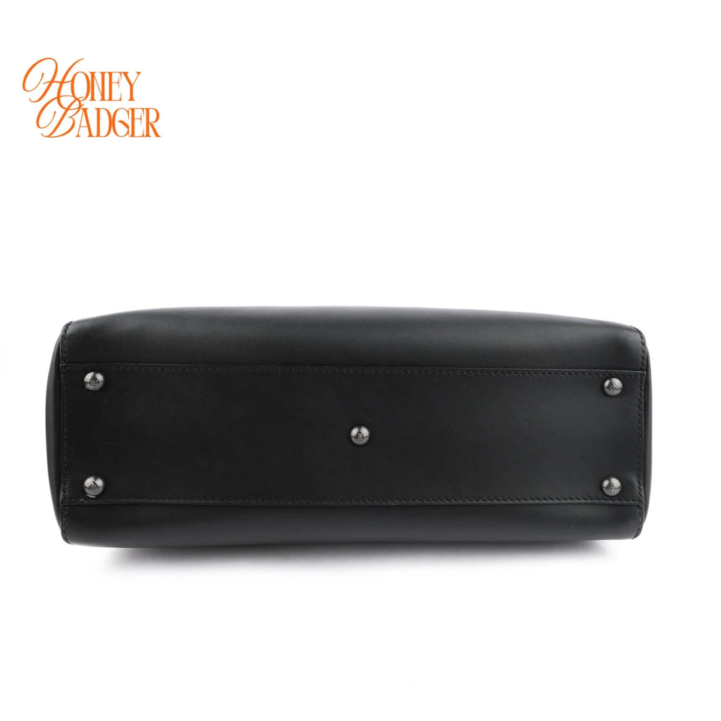 Fendi Peekaboo Medium Smooth Leather Black Rank A