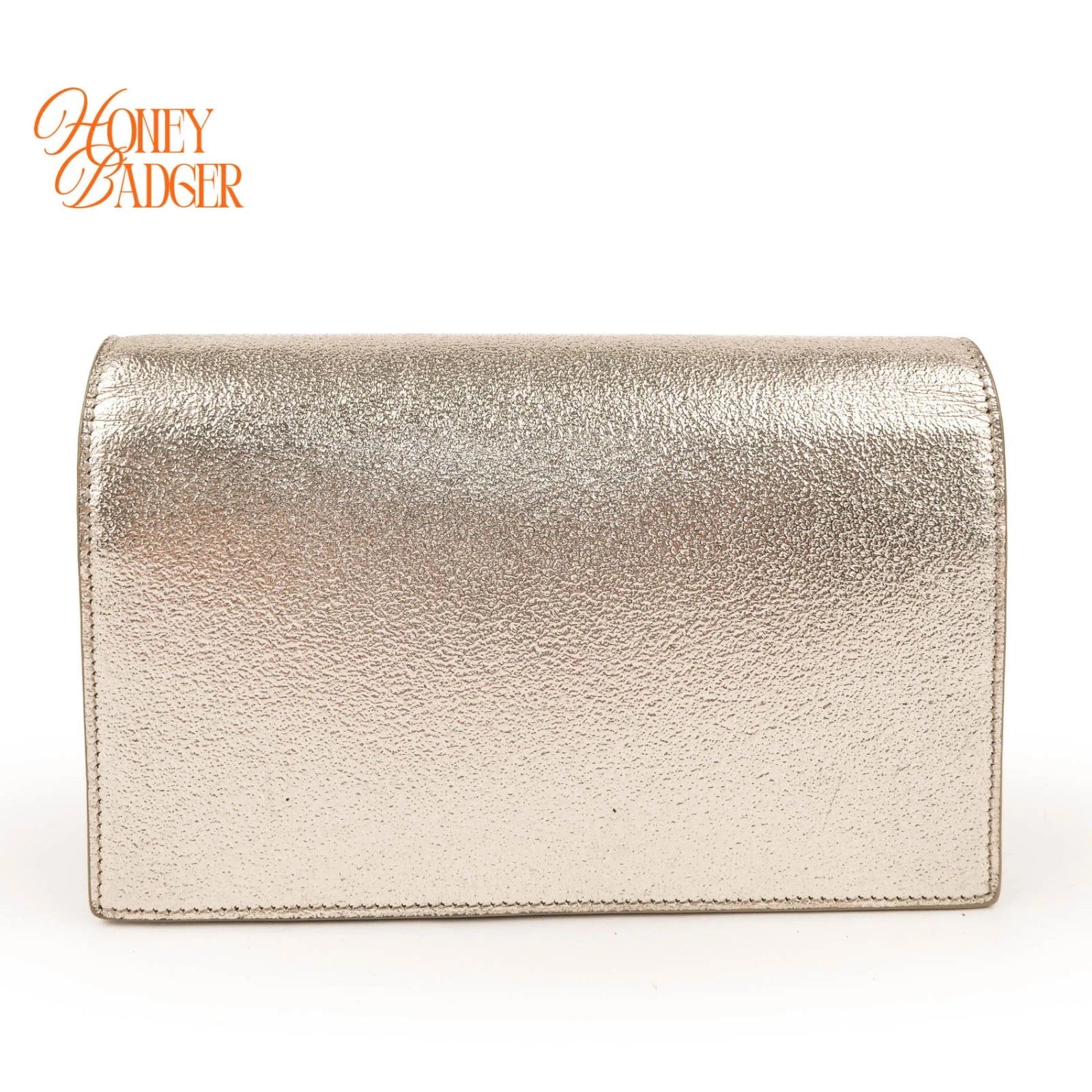 Saint Laurent Kate Small Tassel Chain Shoulder Bag Metallic Silver Leather