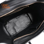 Celine Luggage Mini Shopper Leopard Print Canvas Black Calfskin Gold Hardware Rank AB