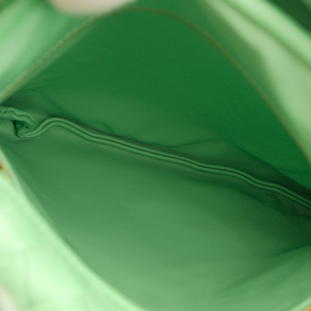 Bottega Veneta Intrecciato Hobo Shoulder Bag Nappa Leather Parakeet Green