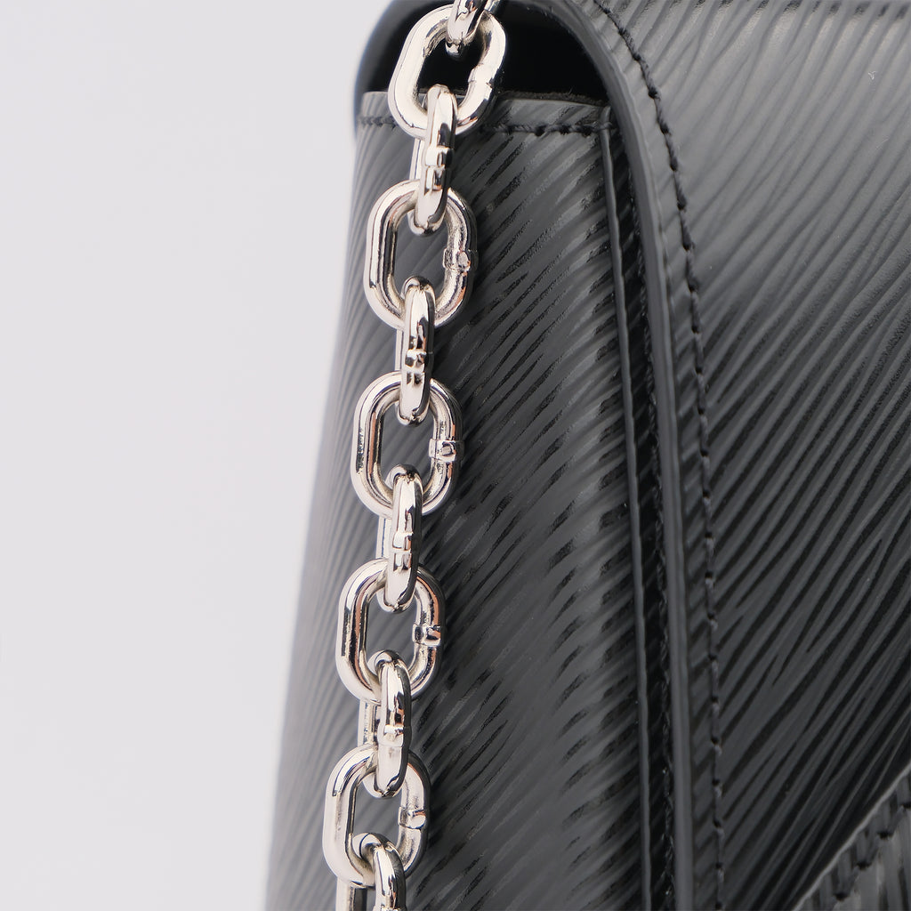 Louis Vuitton Twist MM M50282 Epi Leather Black Silver Hardware Shoulder Bag