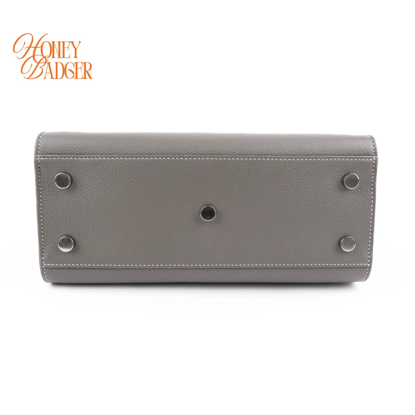Saint Laurent Classic Baby Sac De Jour Grained Leather 2WAY Bag Grey 421863