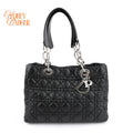 Dior Lady Dior Soft Shopping Large Lambskin Black Rank A