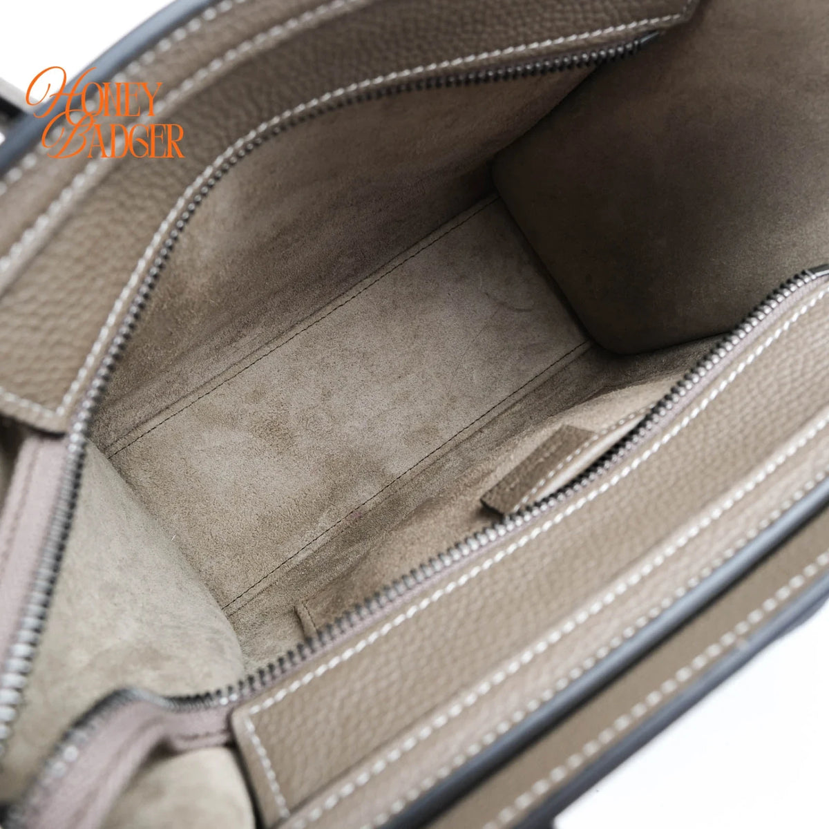Celine Luggage Nano Drummed Calfskin Souris Rank A