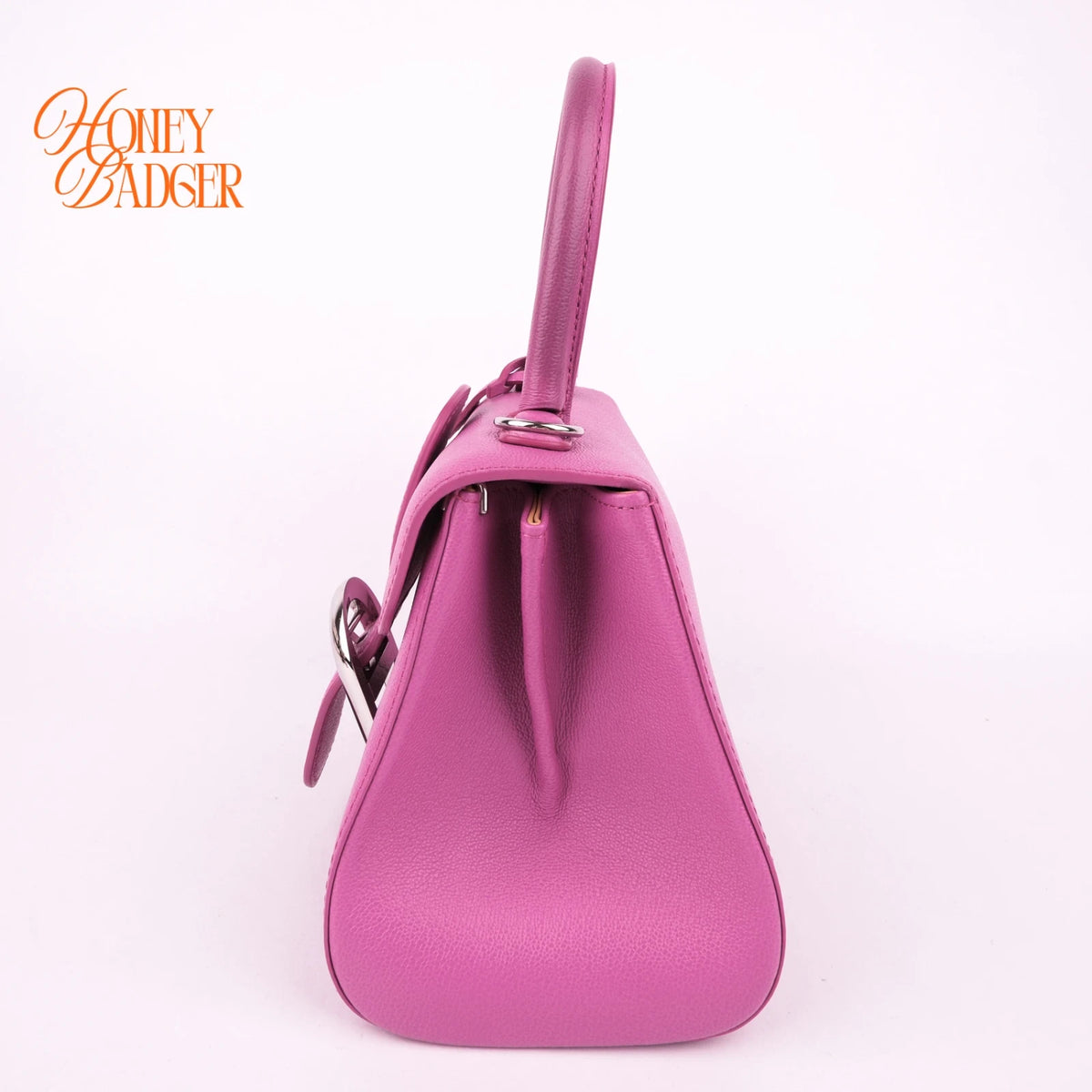 Delvaux Brillant Mini Grained Leather Pink Rank A