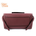 Celine Micro Belt Bag Grained Calfskin Burgundy Gold Hardware Rank A