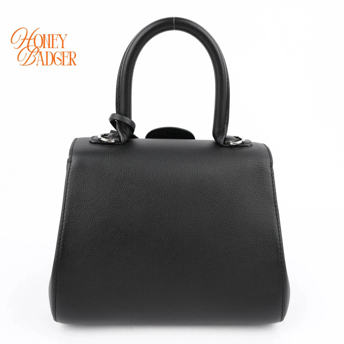 Delvaux Brillant Mini Grained Leather Black Silver Hardware Rank A